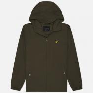 Мужская куртка ветровка  Zip Through Hooded, цвет оливковый, размер XL Lyle & Scott