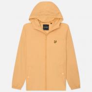 Мужская куртка ветровка  Zip Through Hooded, цвет оранжевый, размер XXL Lyle & Scott