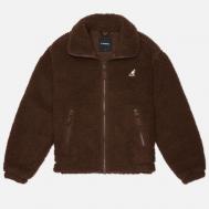 Женская флисовая куртка  Fleece Detachable, цвет коричневый, размер S KANGOL