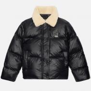 Женский пуховик  Shearling Collar Down, цвет чёрный, размер L KANGOL