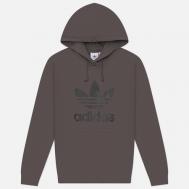 Мужская толстовка  Originals Trefoil Hoodie, цвет серый, размер M Adidas