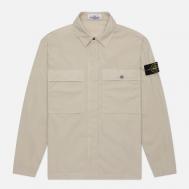 Мужская рубашка  Stretch Cotton Tela Paracadute, цвет бежевый, размер S Stone Island