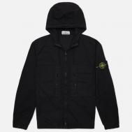 Мужская куртка ветровка  Supima Cotton Twill Stretch-TC, цвет чёрный, размер XXL Stone Island