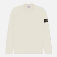 Мужской свитер  Light Raw Hand Organic Cotton, цвет белый, размер M Stone Island
