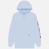 Мужская толстовка  Loose Fit Midweight Logo Sleeve Graphic Hoodie, цвет голубой, размер XL CARHARTT