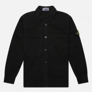Мужская рубашка  Organic Panama Cotton Old Effect, цвет чёрный, размер XL Stone Island