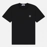 Мужская футболка  Organic Cotton Jersey Fissato Effect Slim, цвет чёрный, размер XL Stone Island