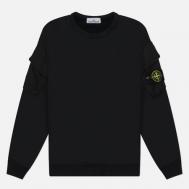 Мужская толстовка  Brushed Organic Cotton Fleece Pocket Sleeve Regular, цвет чёрный, размер M Stone Island