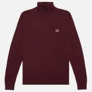 Мужской свитер  Roll Neck, цвет бордовый, размер L FRED PERRY