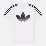 Мужская футболка  Originals Monogram 3-Stripes, цвет белый, размер S Adidas