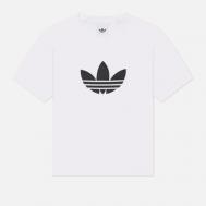 Женская футболка  Originals Trefoil Boxy, цвет белый, размер S Adidas