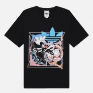 Мужская футболка  Originals Archive Anime Football Graphic, цвет чёрный, размер XXL Adidas