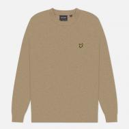 Мужской свитер  Lambswool Blend Crew Neck, цвет зелёный, размер XXL Lyle & Scott