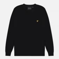 Мужской свитер  Cotton Crew Neck, цвет чёрный, размер M Lyle & Scott