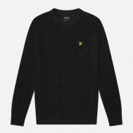 Мужской свитер  Ribbed Cable Knit Jumper, цвет чёрный, размер L Lyle & Scott