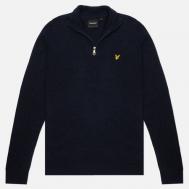 Мужской свитер  Lambswool Blend Quarter Zip Jumper, цвет синий, размер XXL Lyle & Scott