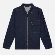 Мужская рубашка  Indigo Denim-Rinsed Comfort Overshirt, цвет синий, размер L Stone Island