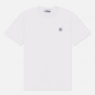 Мужская футболка  Combed Organic Cotton Jersey Compass Patch, цвет белый, размер L Stone Island