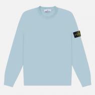 Мужская толстовка  Organic Cotton Fleece Midweight Crewneck, цвет голубой, размер M Stone Island