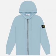 Мужская толстовка  Organic Cotton Fleece Midweight Zip-Up Hoodie, цвет голубой, размер M Stone Island