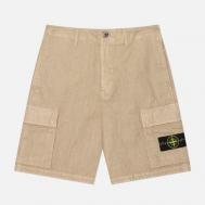 Мужские шорты  Organic-Look Nylon Panama-TC, цвет бежевый, размер 32 Stone Island