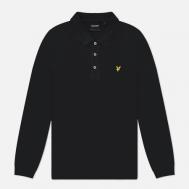 Мужской лонгслив  Pique Stretch, цвет чёрный, размер XXL Lyle & Scott