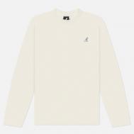 Мужской лонгслив  Logo, цвет белый, размер M KANGOL