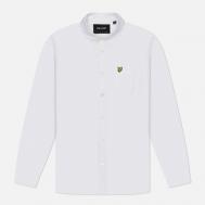 Мужская рубашка  Plain Oxford, цвет белый, размер M Lyle & Scott