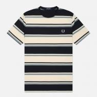 Мужская футболка  Bold Striped, цвет синий, размер XL FRED PERRY