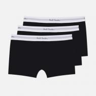 Комплект мужских трусов  Organic Cotton White Band Boxer Briefs 3-Pack, цвет чёрный, размер M Paul Smith