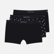 Комплект мужских трусов  Organic Cotton Robot Boxer Briefs 3-Pack, цвет чёрный, размер S Paul Smith