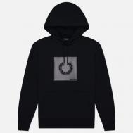 Мужская толстовка  Box Graphic Hoodie, цвет чёрный, размер L FRED PERRY