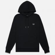 Мужская толстовка  Tipped Hoodie, цвет чёрный, размер XXL FRED PERRY