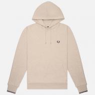 Мужская толстовка  Tipped Hoodie, цвет бежевый, размер L FRED PERRY