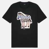 Мужская футболка  Zebra Cutout, цвет чёрный, размер XXL Paul Smith