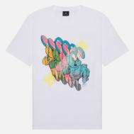 Мужская футболка  Bunny Repeat, цвет белый, размер L Paul Smith