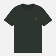 Мужская футболка  Ringer, цвет зелёный, размер XL FRED PERRY