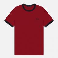 Мужская футболка  Ringer, цвет красный, размер XL FRED PERRY