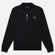 Мужская толстовка  Half Zip, цвет чёрный, размер XL FRED PERRY