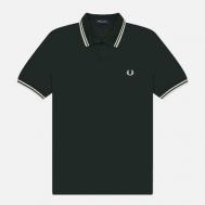 Мужское поло  M3600 Twin Tipped, цвет зелёный, размер M FRED PERRY