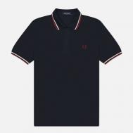 Мужское поло  M3600 Twin Tipped, цвет синий, размер M FRED PERRY
