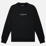 Мужская толстовка  Embroidered, цвет чёрный, размер XL FRED PERRY