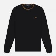 Мужской лонгслив  Twin Tipped, цвет чёрный, размер M FRED PERRY