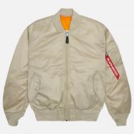 Мужская куртка бомбер  MA-1 Flight, цвет бежевый, размер M Alpha Industries