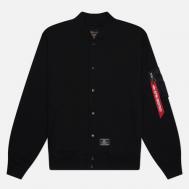 Мужская куртка бомбер  MA-1 Fleece, цвет чёрный, размер S Alpha Industries