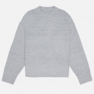 Мужской свитер  Mohair Blend Knit Crew Neck, цвет серый, размер S MKI MIYUKI ZOKU
