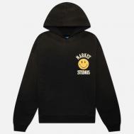Мужская толстовка  x Smiley Upside Down Lockup Hoodie, цвет чёрный, размер XXL MARKET