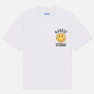 Мужская футболка  x Smiley Upside Down Lockup, цвет белый, размер L MARKET