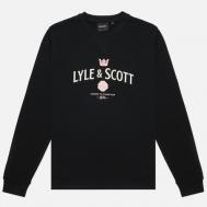 Мужская толстовка  Cheers Graphic Crew Neck, цвет чёрный, размер L Lyle & Scott