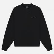 Мужская толстовка  Script Heavyweight Loopback Crew Neck, цвет чёрный, размер M Lyle & Scott
